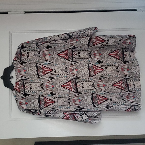 Xhiliration oversized graphic dolman sleeve jacket - Picture 8 of 11
